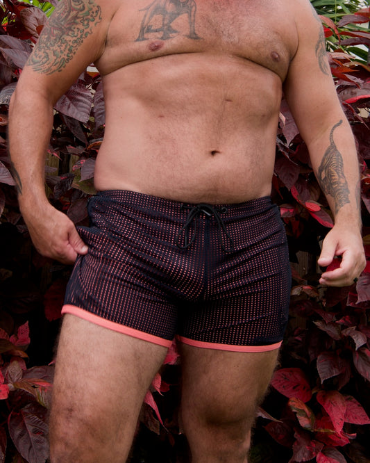 Pink Performance Mesh Shorts